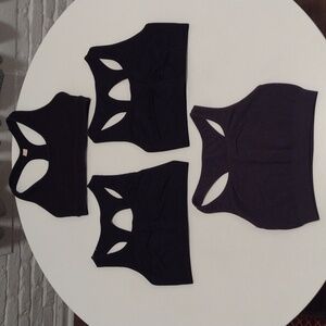 Set of 4 Aerie and Bloch Sports Bras Size Small Black and Gray